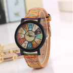 Women's Vintage Stripe Fashion Watch with Dial