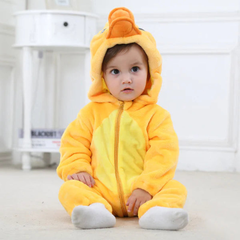Animal Hooded Baby Jumpsuit