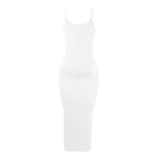 Solid Color Maternity Dress with Spaghetti Straps