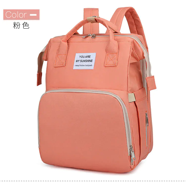 Portable Folding Bed Diaper Bag with Large Capacity