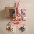 Infant Comfort Rattle Rabbit Bath Towel Gift Set