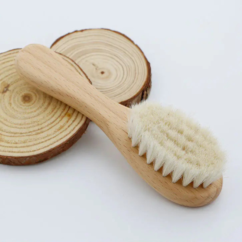Baby Wool Brush Set for Baby Shower and Grooming