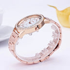 Quartz Watch with Diamond Dial and Elegant Design