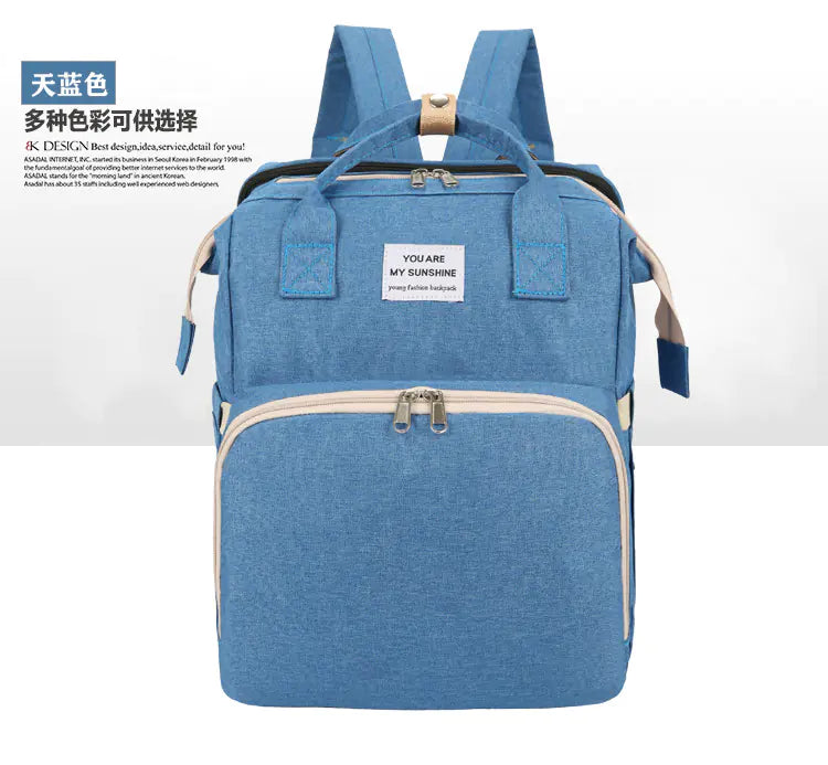 Portable Folding Bed Diaper Bag with Large Capacity