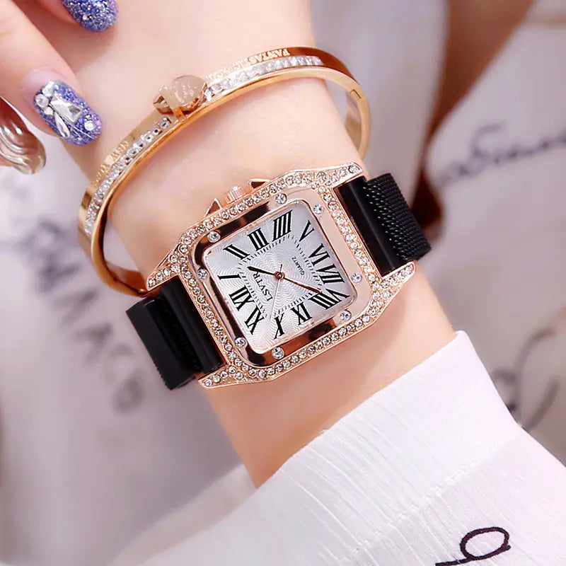 Square Crystal Watch for Women
