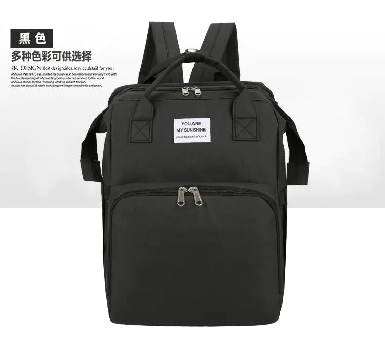 Portable Folding Bed Diaper Bag with Large Capacity