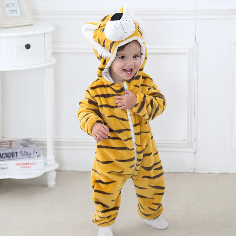 Animal Hooded Baby Jumpsuit