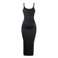Solid Color Maternity Dress with Spaghetti Straps