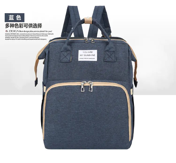 Portable Folding Bed Diaper Bag with Large Capacity