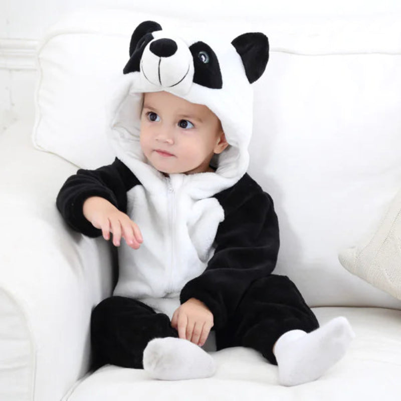 Animal Hooded Baby Jumpsuit